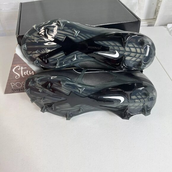 Nike Alpha Menace Elite 3 Mens Size 9.5 Black Football Cleats CT6648-010 - Picture 9 of 10